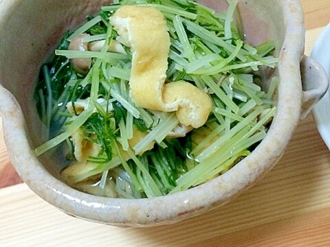 白だしで簡単に☆水菜のさっと煮